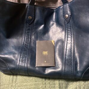 Frye Blue Leather Tote Bag